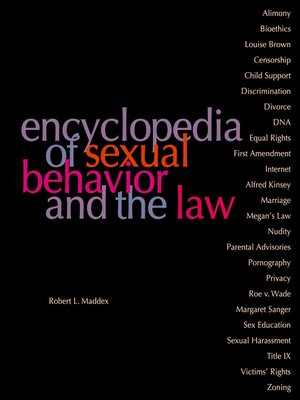 cover image of Encyclopedia of Sexual Behavior and the Law